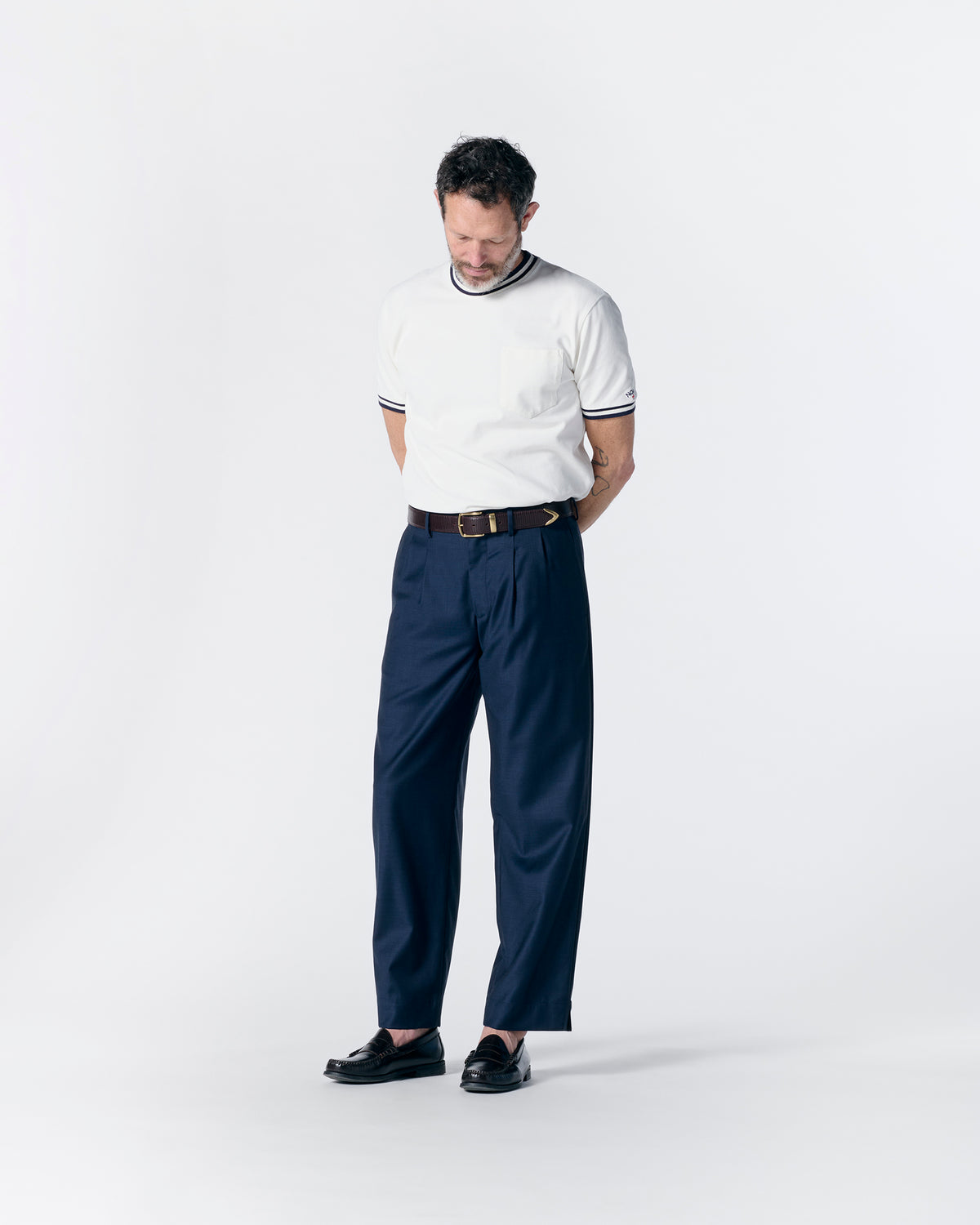 Double-Pleat Split Hem Pant