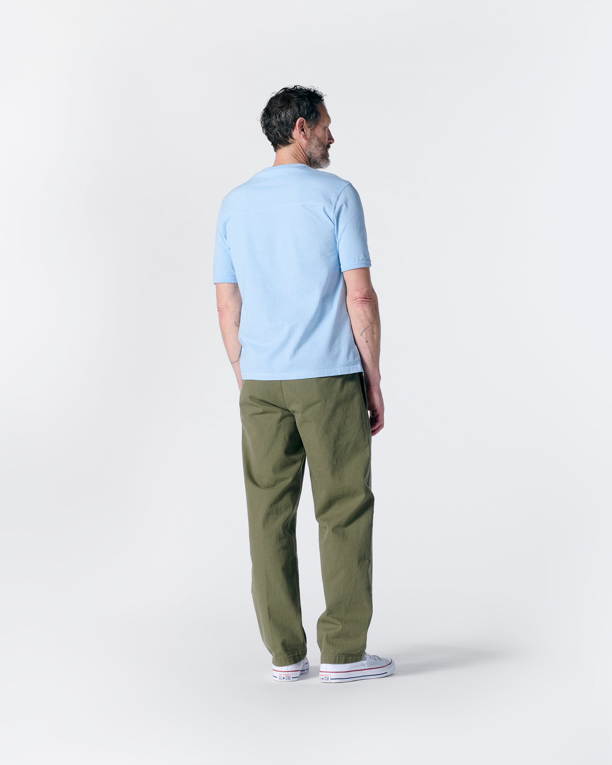 Classic Double-Pleat Herringbone Pant