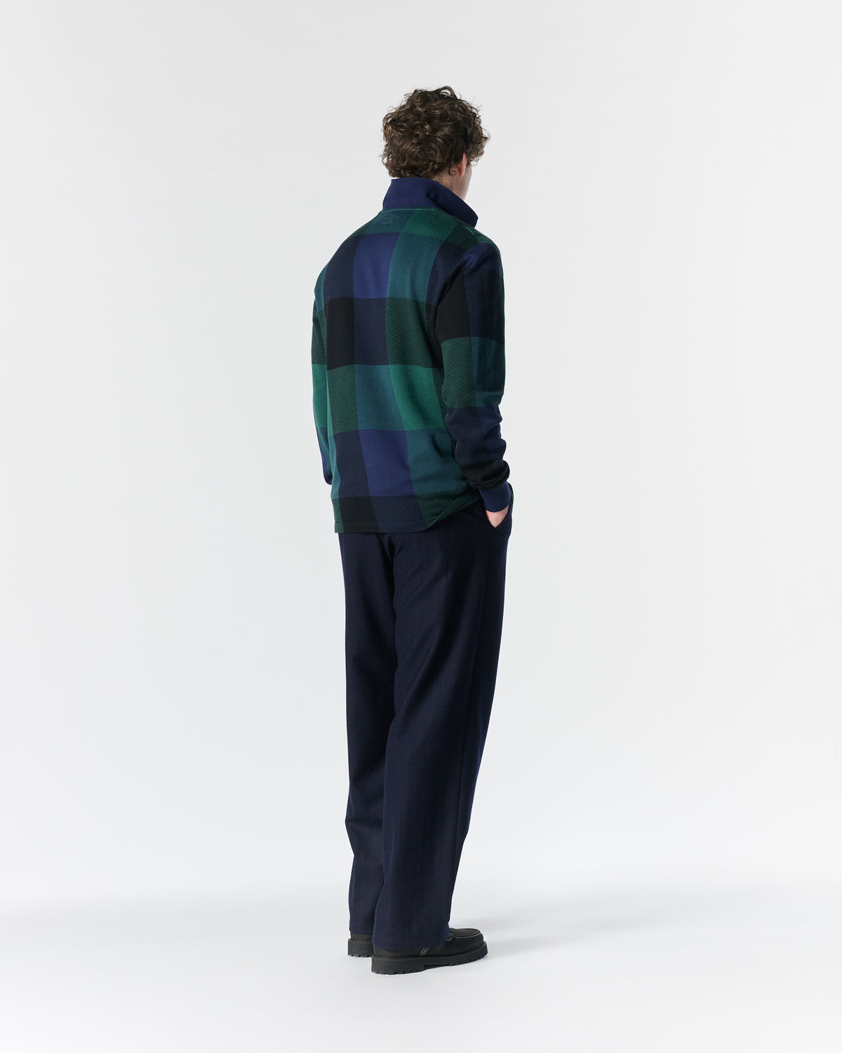 Buffalo Plaid Zip Polo