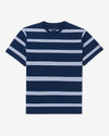 Noah - Striped Short Sleeve Top - White / Navy - Swatch