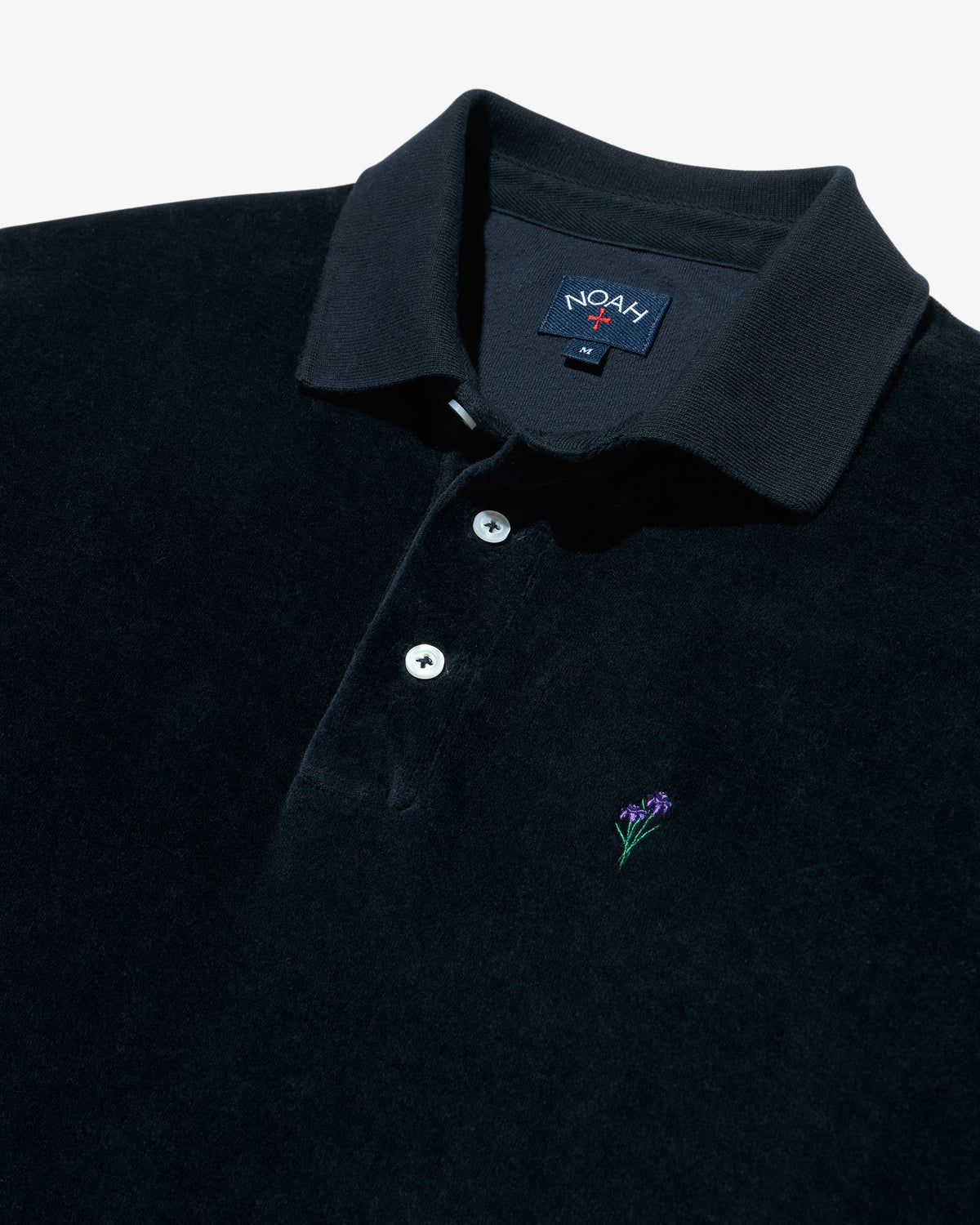 Velour Long Sleeve Polo