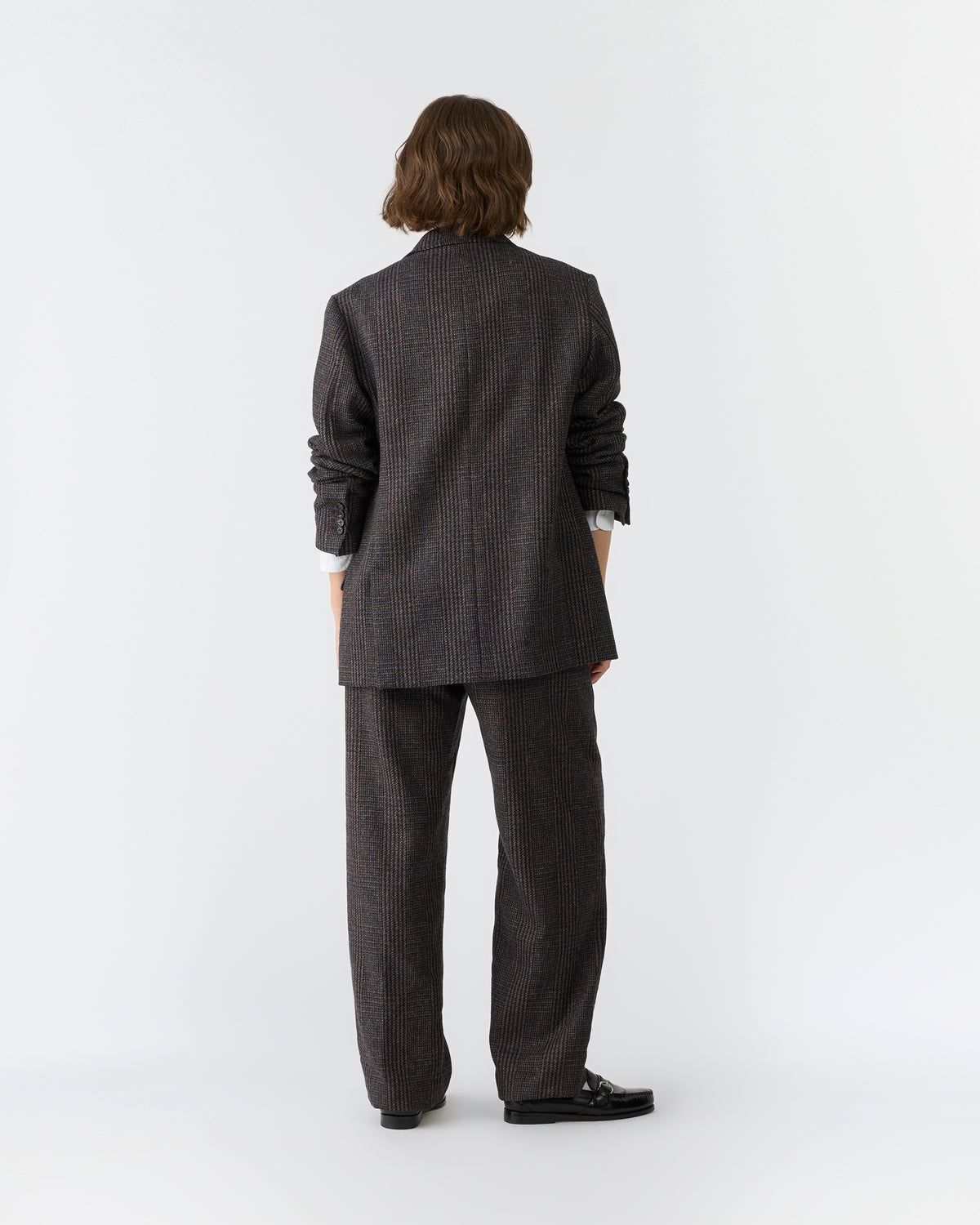 Irish Check Double-Breasted Jacket