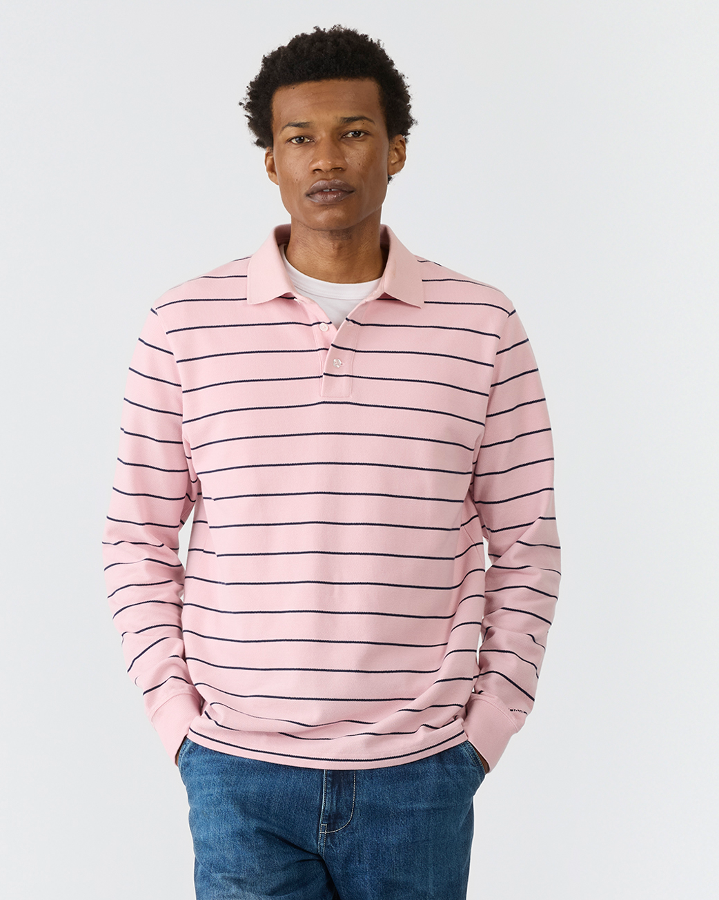 Long Sleeve Pique Polo