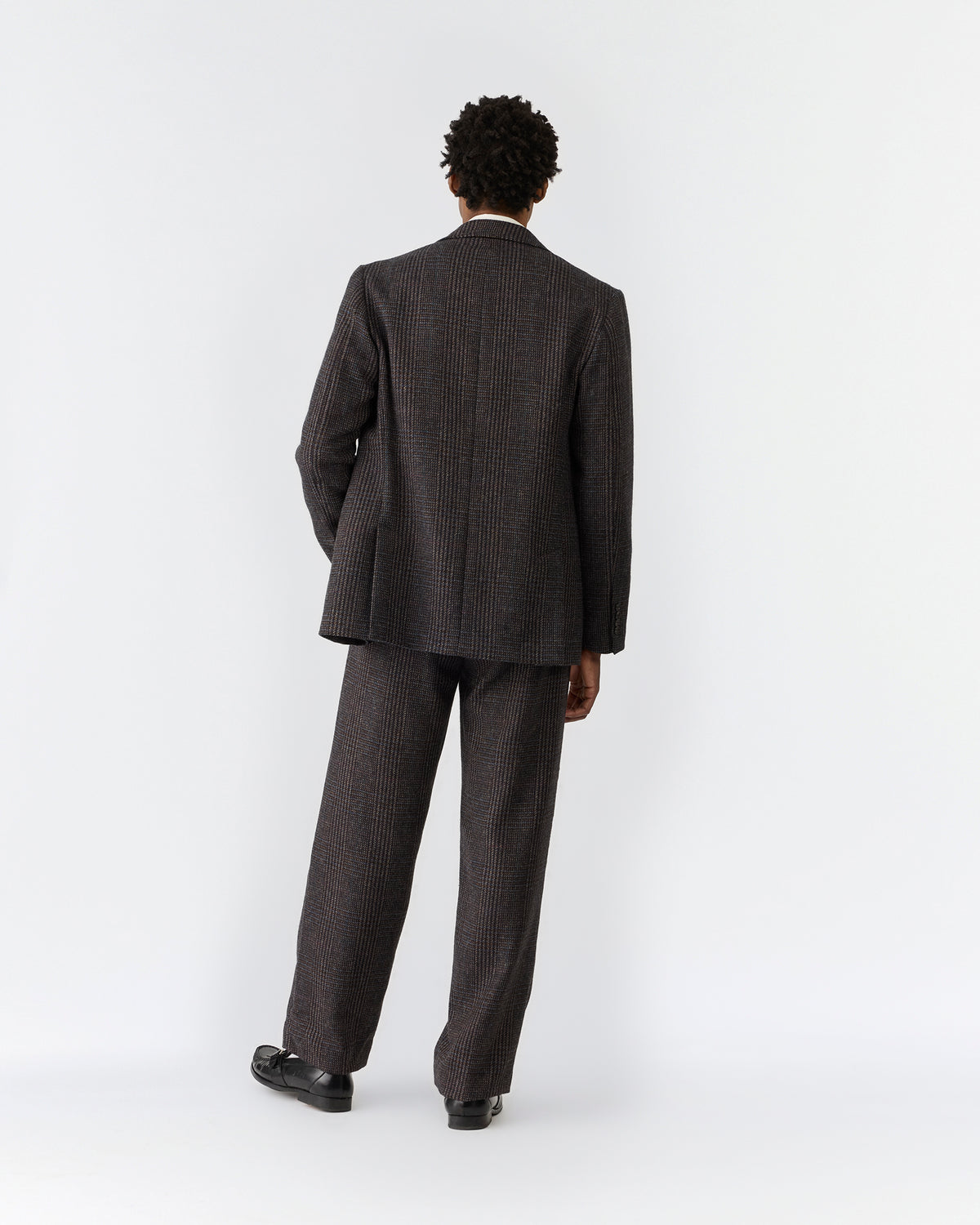 Irish Check Double-Breasted Jacket
