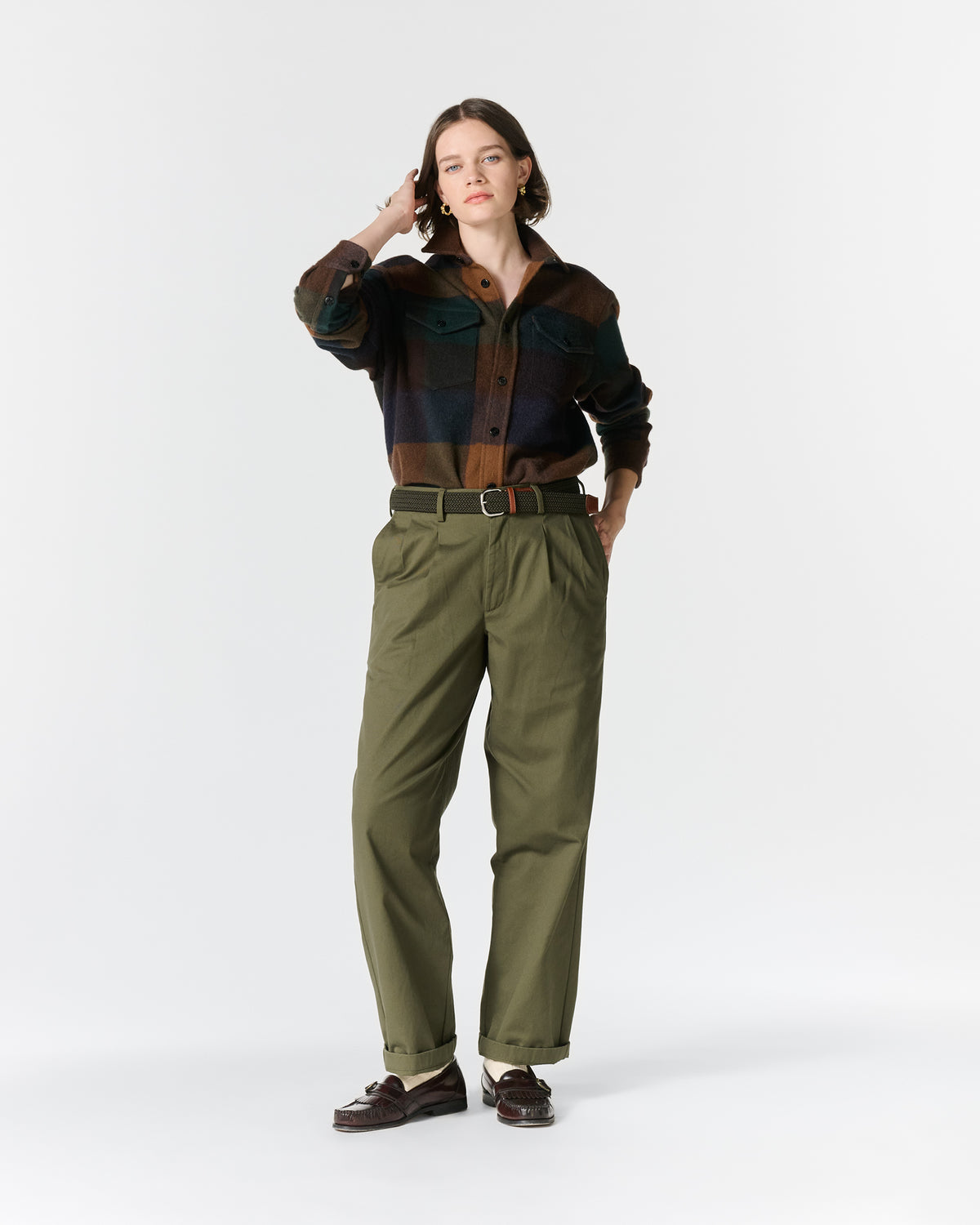 Plaid Cashmere CPO