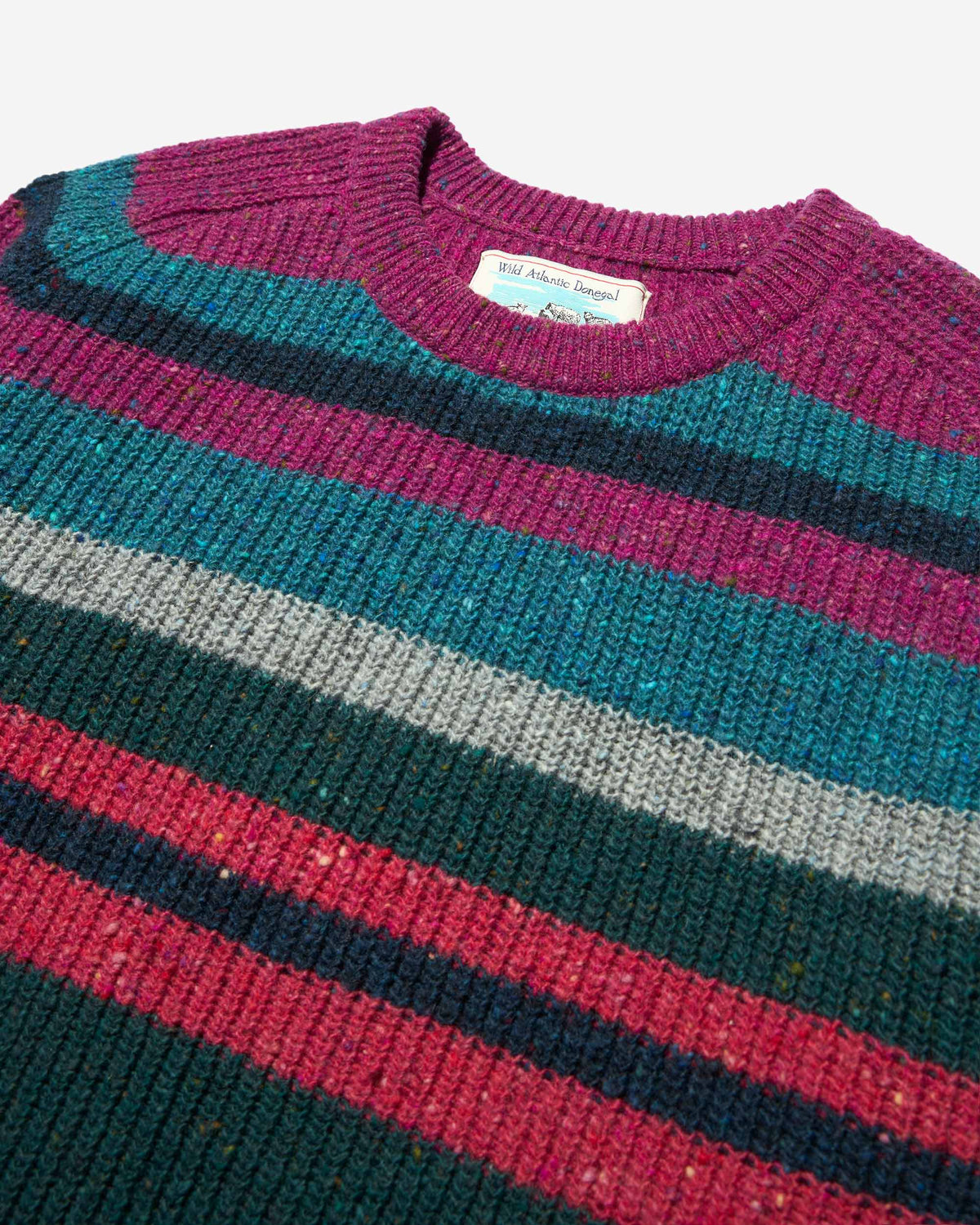 Striped Donegal Shaker Sweater