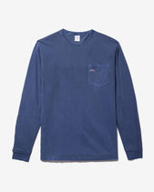 Noah - Classic Long Sleeve Pocket Tee - Navy