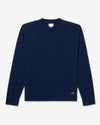 Noah - Classic Long Sleeve Recycled Cotton Tee - Navy - Swatch